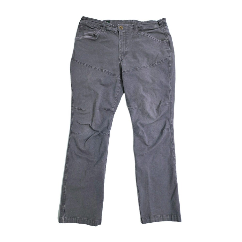 Orvis Women’s 36x32 Canvas Cargo Pants Lavender Gray Straight Stretch Work Jeans